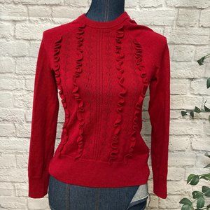 Women Brooks Brothers Red Fleece sweater Size XS